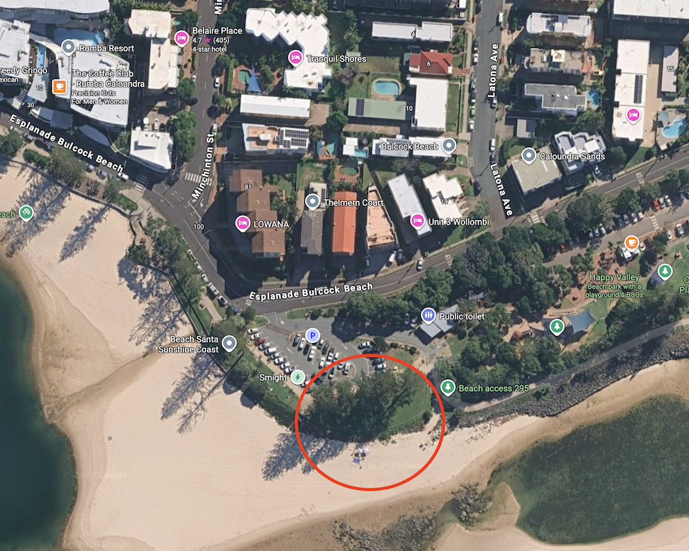 Bulcock Beach Event Map